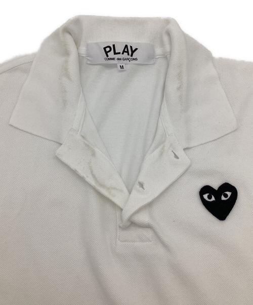 PLAY COMME des GARCONS（プレイコムデギャルソン）PLAY COMME des GARCONS (プレイ コムデギャルソン) ポロシャツ ホワイト サイズ:Mの古着・服飾アイテム