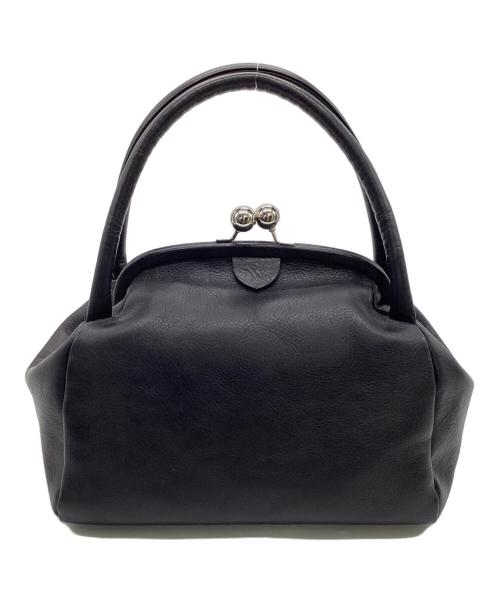 Y's（ワイズ）Y's (ワイズ) がま口レザーハンドバッグ ブラックの古着・服飾アイテム