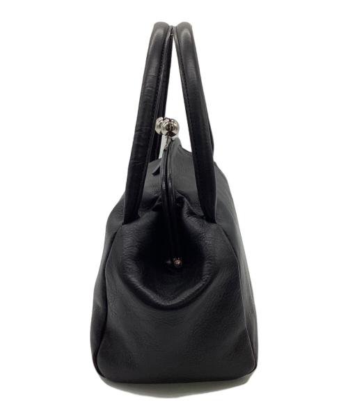 Y's（ワイズ）Y's (ワイズ) がま口レザーハンドバッグ ブラックの古着・服飾アイテム