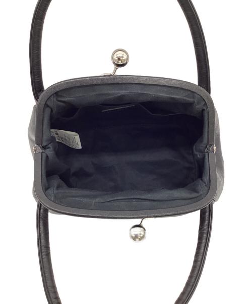 Y's（ワイズ）Y's (ワイズ) がま口レザーハンドバッグ ブラックの古着・服飾アイテム