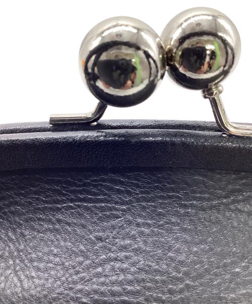 Y's（ワイズ）Y's (ワイズ) がま口レザーハンドバッグ ブラックの古着・服飾アイテム