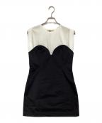 AEWEN MATOPHイウエン マトフ）の古着「ビスチェ コンビ ミニワンピース」｜ブラック×ホワイト