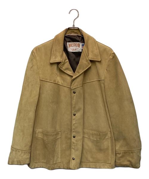 WESTERN AUTHENTIC STYLING by Schott（ウエスタン オーセンティック スタイリング バイ ショット）WESTERN AUTHENTIC STYLING by Schott (ウエスタン オーセンティック スタイリング バイ ショット) ウエスタンレザージャケット ベージュ サイズ:40の古着・服飾アイテム