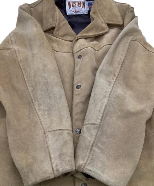 WESTERN AUTHENTIC STYLING by Schott（ウエスタン オーセンティック スタイリング バイ ショット）WESTERN AUTHENTIC STYLING by Schott (ウエスタン オーセンティック スタイリング バイ ショット) ウエスタンレザージャケット ベージュ サイズ:40の古着・服飾アイテム