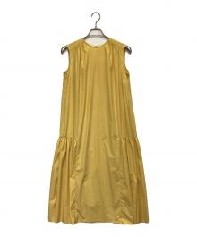 MACKINTOSH PHILOSOPHY（マッキントッシュ フィロソフィー）の古着「ナイロンタスランサイドギャザーワンピース」｜イエロー