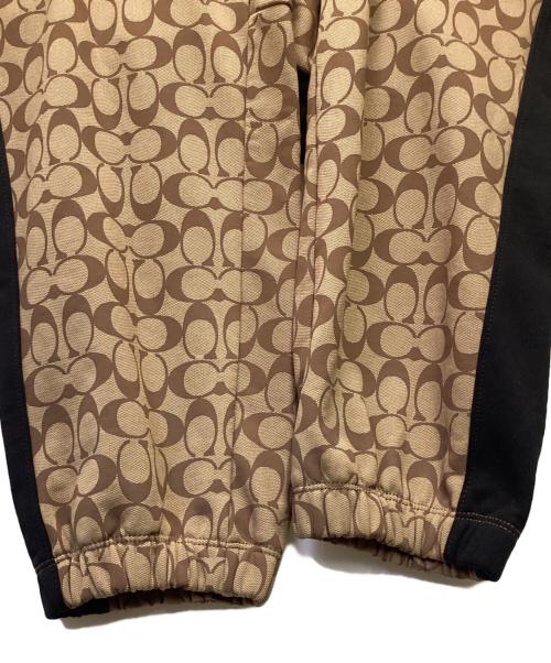 COACH（コーチ）COACH (コーチ) シグネチャー スウェットパンツ ベージュ×ブラック サイズ:Lの古着・服飾アイテム
