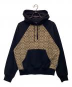 COACHコーチ）の古着「シグネチャー フーディー」｜ベージュ×ブラック