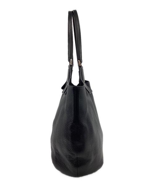 HIROFU（ヒロフ）HIROFU (ヒロフ) レザートートバッグ ブラックの古着・服飾アイテム