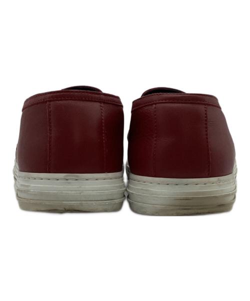 GUCCI（グッチ）GUCCI (グッチ) スリッポン レッド サイズ:7 1/2の古着・服飾アイテム