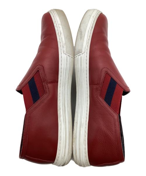 GUCCI（グッチ）GUCCI (グッチ) スリッポン レッド サイズ:7 1/2の古着・服飾アイテム