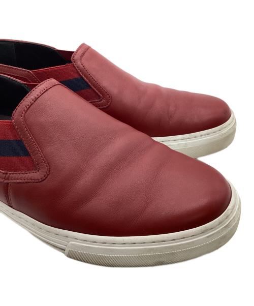 GUCCI（グッチ）GUCCI (グッチ) スリッポン レッド サイズ:7 1/2の古着・服飾アイテム