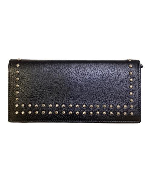 J&M DAVIDSON（ジェイ＆エム デヴィッドソン）J&M DAVIDSON (ジェイ＆エム デヴィッドソン) スタッズロングウォレット ブラックの古着・服飾アイテム