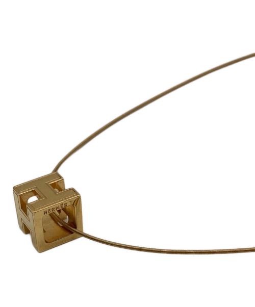 HERMES（エルメス）HERMES (エルメス) カージュドアッシュ Hキューブ ネックレスネックレス ゴールドの古着・服飾アイテム