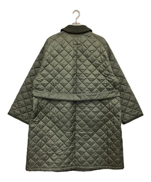LAVENHAM（ラベンハム）LAVENHAM (ラベンハム) L'ECHOPPE (レショップ) バルカラー キルティング コート グリーン サイズ:Lの古着・服飾アイテム