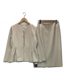 Demi-Luxe Beams（デミルクス ビームス）の古着「トリアセ ペプラムジャケット＋タイトスカート」｜ピンク