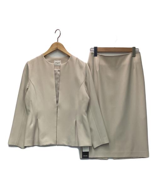 Demi-Luxe Beams（デミルクス ビームス）Demi-Luxe Beams (デミルクス ビームス) トリアセ ペプラムジャケット＋タイトスカート ピンク サイズ:40の古着・服飾アイテム