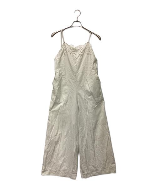 45R（フォーティファイブ・アール）45R (フォーティファイブ・アール) ポプリンカットワークサロペット ホワイト サイズ:3の古着・服飾アイテム