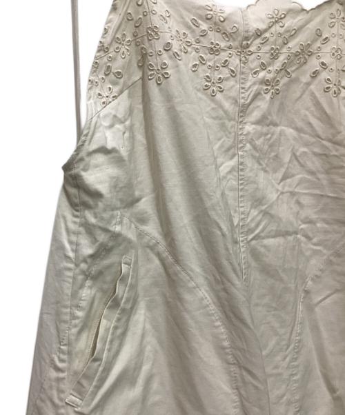 45R（フォーティファイブ・アール）45R (フォーティファイブ・アール) ポプリンカットワークサロペット ホワイト サイズ:3の古着・服飾アイテム