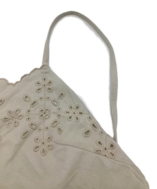 45R（フォーティファイブ・アール）45R (フォーティファイブ・アール) ポプリンカットワークサロペット ホワイト サイズ:3の古着・服飾アイテム