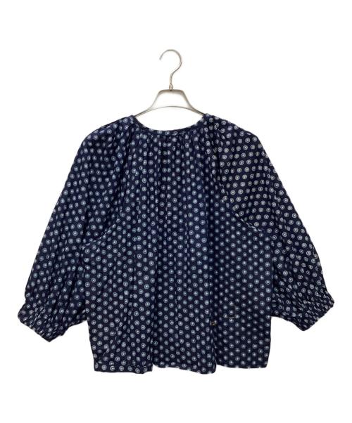 45R（フォーティファイブ・アール）45R (フォーティファイブ・アール) シガードットプリントのプカパフブラウス ブルー サイズ:表記無の古着・服飾アイテム