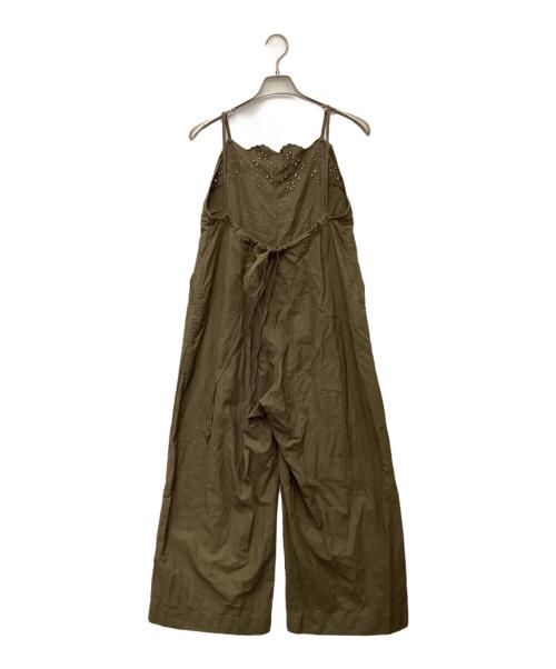 45R（フォーティファイブ・アール）45R (フォーティファイブ・アール) ポプリンカットワークサロペット オリーブ サイズ:3の古着・服飾アイテム