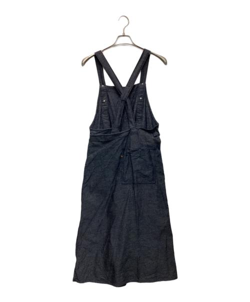 45R（フォーティファイブ・アール）45R (フォーティファイブ・アール) 撚杢カルゼのジャンパースカート ネイビー サイズ:表記無の古着・服飾アイテム