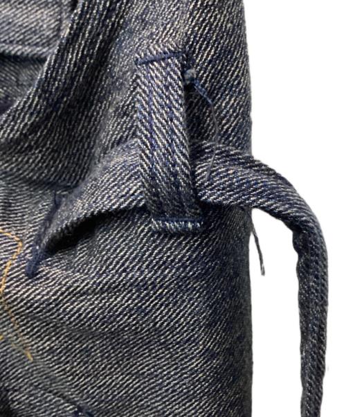 45R（フォーティファイブ・アール）45R (フォーティファイブ・アール) 撚杢カルゼのジャンパースカート ネイビー サイズ:表記無の古着・服飾アイテム