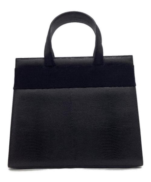 Salvatore Ferragamo（サルヴァトーレ フェラガモ）Salvatore Ferragamo (サルヴァトーレ フェラガモ) ヴァラ リボン ハンドバッグ ブラックの古着・服飾アイテム