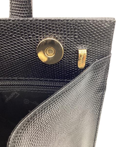 Salvatore Ferragamo（サルヴァトーレ フェラガモ）Salvatore Ferragamo (サルヴァトーレ フェラガモ) ヴァラ リボン ハンドバッグ ブラックの古着・服飾アイテム