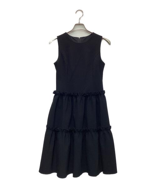 daisy lin for foxey（デイジーリン フォー フォクシー）daisy lin for foxey (デイジーリン フォー フォクシー) フローラルレディ ノースリーブワンピース ブラック サイズ:38の古着・服飾アイテム