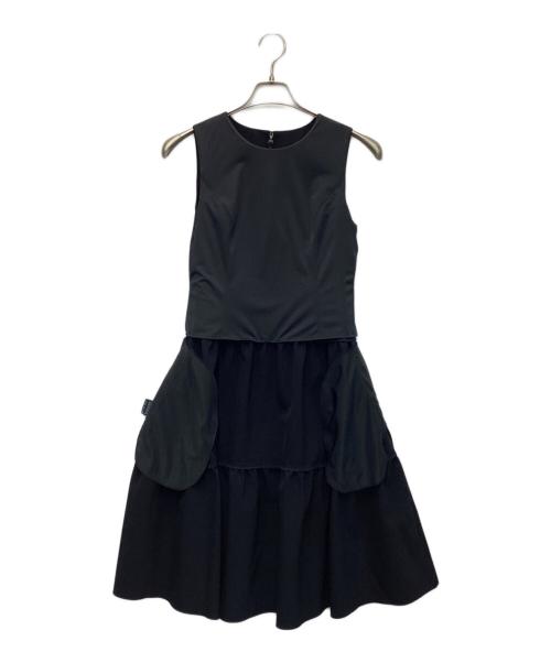 daisy lin for foxey（デイジーリン フォー フォクシー）daisy lin for foxey (デイジーリン フォー フォクシー) フローラルレディ ノースリーブワンピース ブラック サイズ:38の古着・服飾アイテム