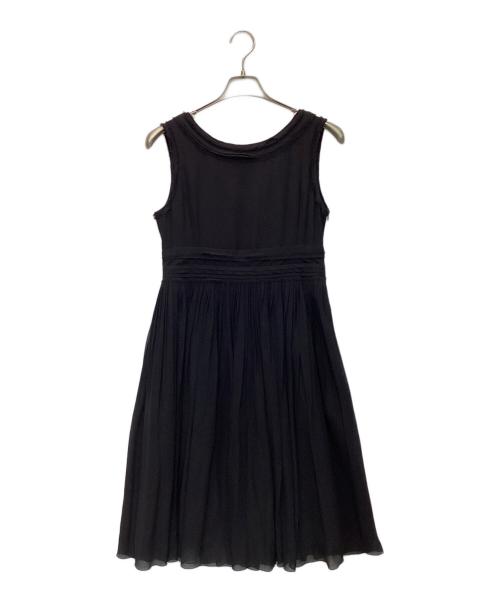 FOXEY（フォクシー）FOXEY (フォクシー) シルク ノースリーブワンピース ブラック サイズ:38の古着・服飾アイテム