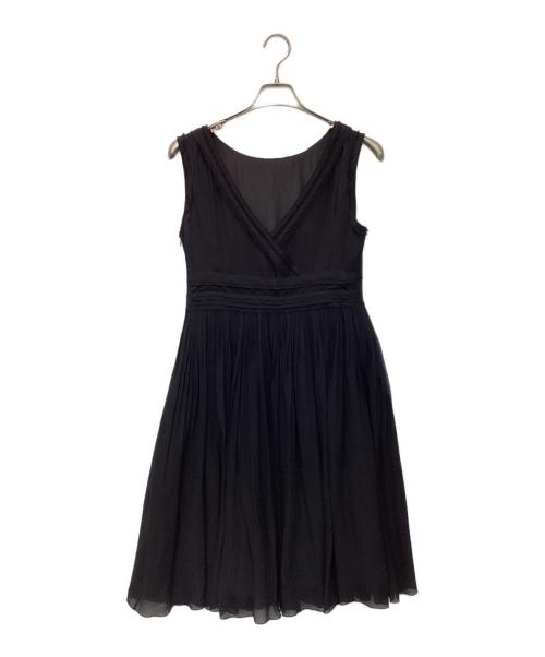 FOXEY（フォクシー）FOXEY (フォクシー) シルク ノースリーブワンピース ブラック サイズ:38の古着・服飾アイテム