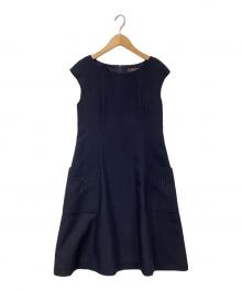 FOXEY（フォクシー）の古着「ノースリーブワンピース」｜ネイビー