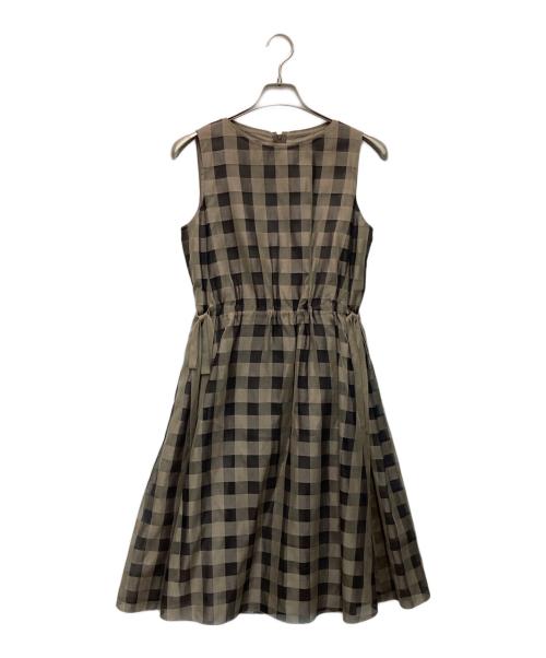 FOXEY（フォクシー）FOXEY (フォクシー) Dress Palette Ribbon（ドレス パレット リボン）ワンピース ブラウン サイズ:38の古着・服飾アイテム