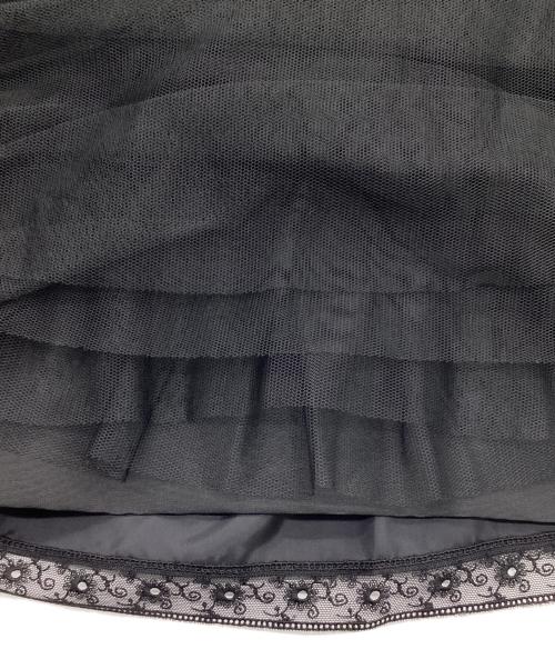 FOXEY（フォクシー）FOXEY (フォクシー) チュール フレア レイヤード スカート ブラック サイズ:38の古着・服飾アイテム