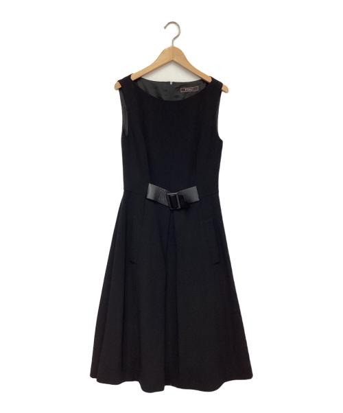 FOXEY（フォクシー）FOXEY (フォクシー) ノースリーブワンピース ブラック サイズ:38の古着・服飾アイテム