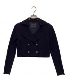 FOXEY（フォクシー）の古着「パールボタンニットジャケット」｜ネイビー