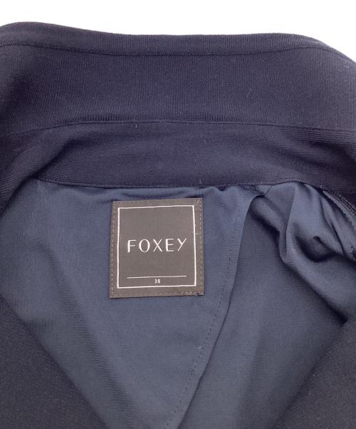 FOXEY（フォクシー）FOXEY (フォクシー) パールボタンニットジャケット ネイビー サイズ:38の古着・服飾アイテム