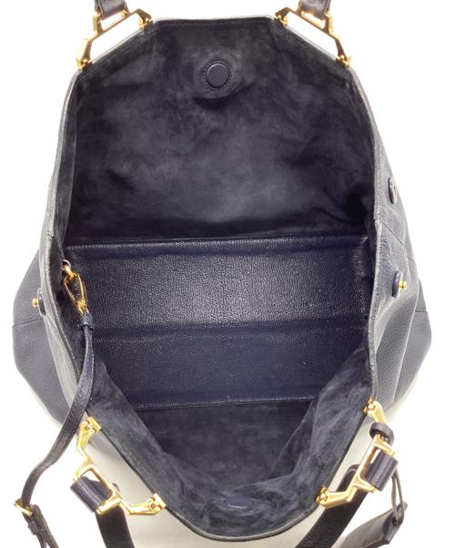 MIU MIU（ミュウミュウ）MIU MIU (ミュウミュウ) マドラス トートバッグ ネイビーの古着・服飾アイテム