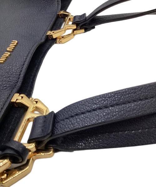 MIU MIU（ミュウミュウ）MIU MIU (ミュウミュウ) マドラス トートバッグ ネイビーの古着・服飾アイテム