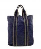 HERMESエルメス）の古着「フールトゥ カバス トートバッグ」｜ネイビー×グリーン
