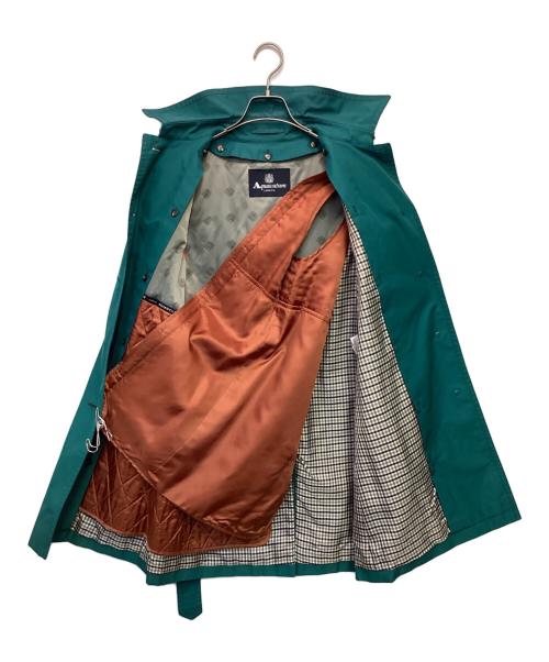 Aquascutum（アクアスキュータム）Aquascutum (アクアスキュータム) ライナー付 シングルトレンチコート グリーン サイズ:9Fの古着・服飾アイテム