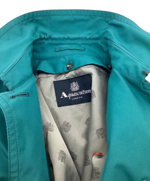 Aquascutum（アクアスキュータム）Aquascutum (アクアスキュータム) ライナー付 シングルトレンチコート グリーン サイズ:9Fの古着・服飾アイテム