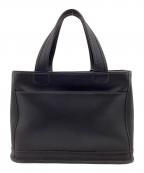 COACHコーチ）の古着「カウハイド ハンドバッグ」｜ブラック