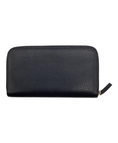GUCCI（グッチ）GUCCI (グッチ) ラウンドファスナー長財布 ブラックの古着・服飾アイテム