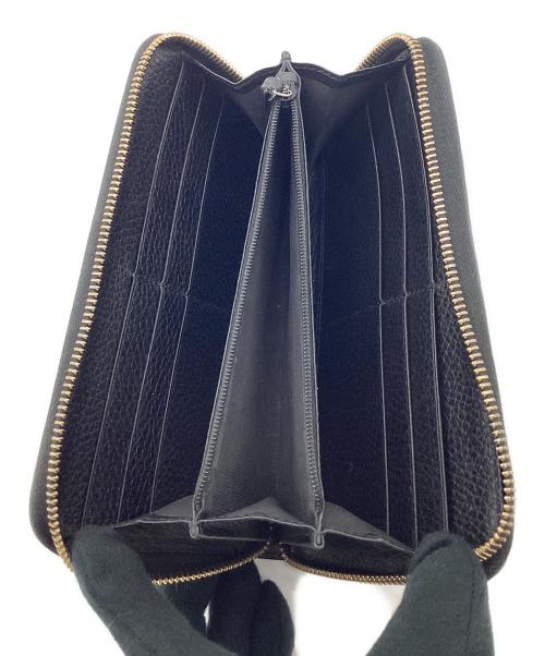 GUCCI（グッチ）GUCCI (グッチ) ラウンドファスナー長財布 ブラックの古着・服飾アイテム