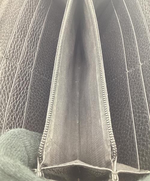 GUCCI（グッチ）GUCCI (グッチ) ラウンドファスナー長財布 ブラックの古着・服飾アイテム