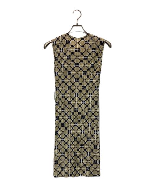 PLEATS PLEASE（プリーツプリーズ）PLEATS PLEASE (プリーツプリーズ) ノースリーブワンピース イエロー サイズ:3の古着・服飾アイテム