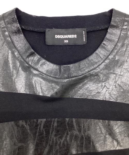 DSQUARED2（ディースクエアード）DSQUARED2 (ディースクエアード) 半袖カットソー ブラック サイズ:XSの古着・服飾アイテム